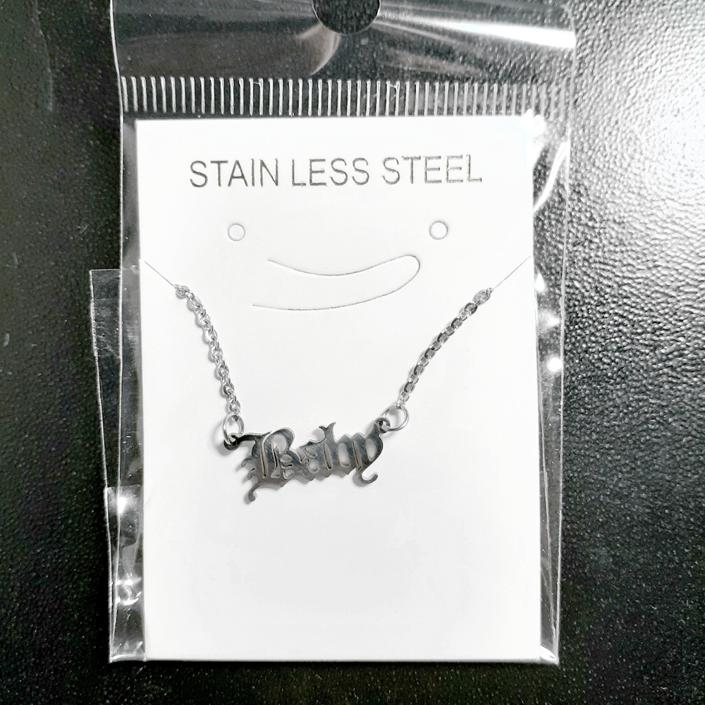 'Baby' Script Necklace - Picture 4 of 4